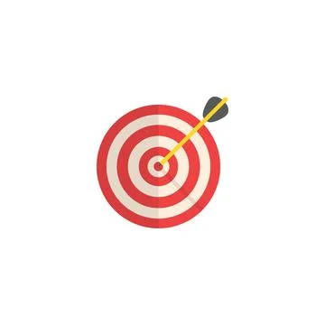 Target icon with arrow Stock Illustration