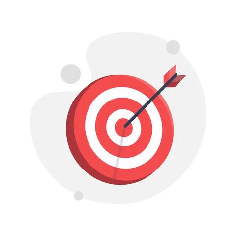 Target icon. dart board flat icon. clip art Stock Illustration