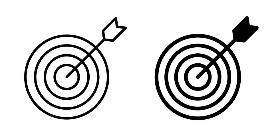 Target icon for design projects and web UI Stock Illustration