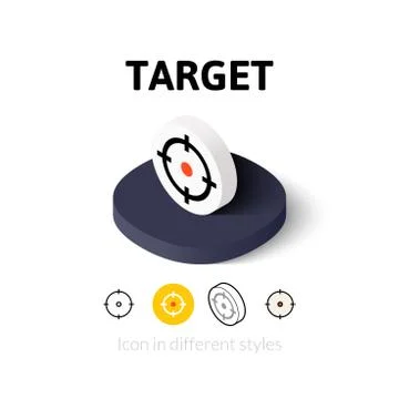 Target icon in different style Stock Illustration