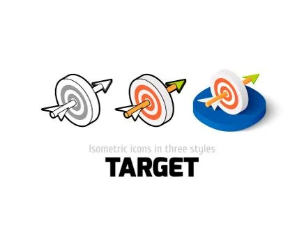 Target icon in different style Stock Illustration