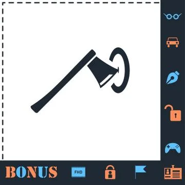 Target icon flat Stock Illustration