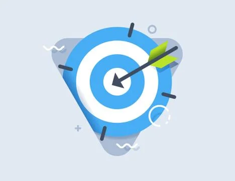 Target icon in flat style 库存插图