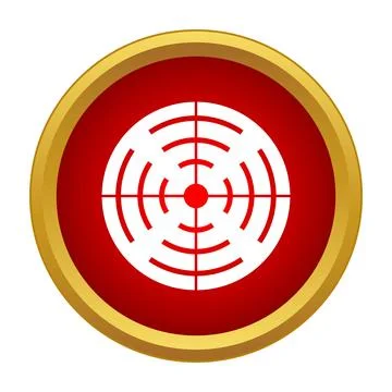 Target icon identifying concept of aim and goal Illustrazione stock
