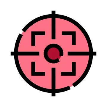 Target icon identifying goal or marketing objective Stock Illustration