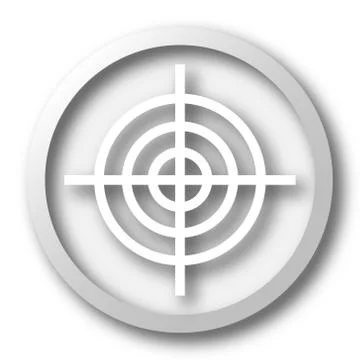 Target icon. Internet button on white background.. Illustrazione stock
