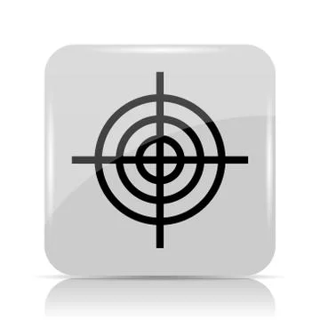 Target icon. Internet button on white background.. Stock Illustration