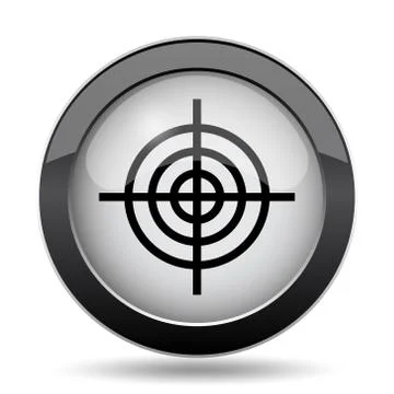 Target icon. Internet button on white background.. Stock Illustration