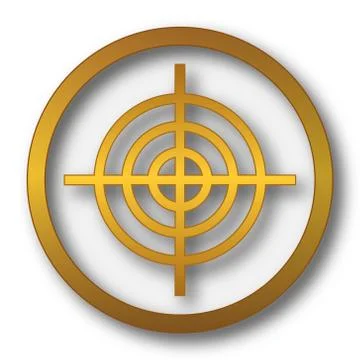 Target icon. Internet button on white background.. Stock Illustration