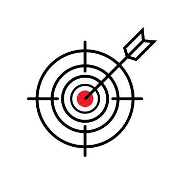 Target icon logo design template isolated illustration Stock Illustration