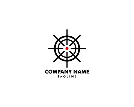 Target Icon Logo Design Template Stock Illustration