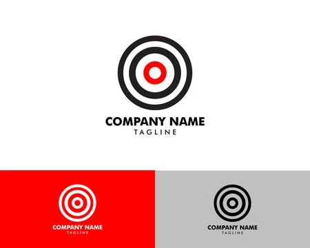 Target Icon Logo Design Template Stock Illustration