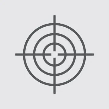 Target icon or symbol. Vector illustration. Stock Illustration