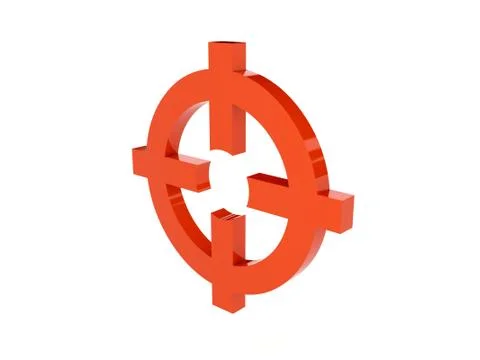 Target icon over white background. Concept 3D illustration. Stock Illustration