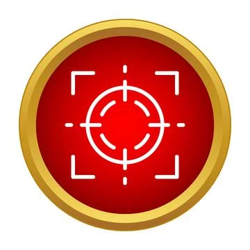 Target icon representing aiming and concentrating on goals Stock Illustration