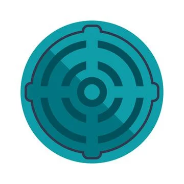 Target icon representing business objective and strategic aim Stock Illustration