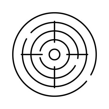 Target icon showing accurate aim and goal setting Stock-Illustration