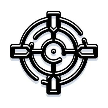 Target icon showing aiming for a clear goal Illustration