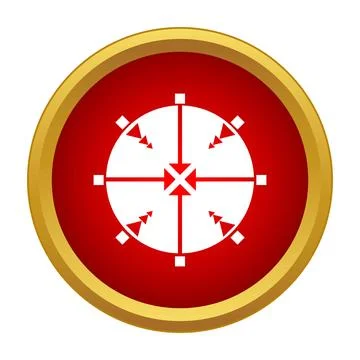 Target icon showing aiming focus and achieving objectives Illustration