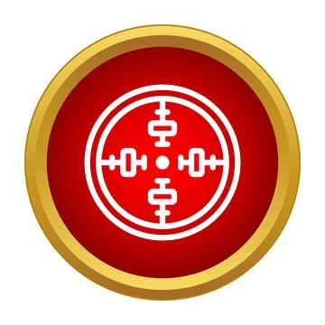Target icon showing aiming point and precision crosshair Stock Illustration
