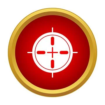 Target icon showing aiming point or crosshair Stock Illustration