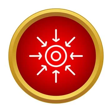 Target icon showing arrows pointing to center Stock Illustration