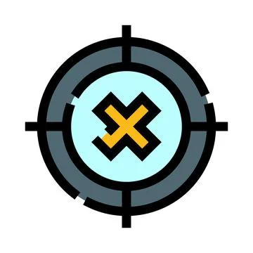 Target icon showing cancellation or failure concept Stock Illustration