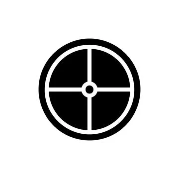 Target icon solid black colour military symbol perfect. Stock Illustration