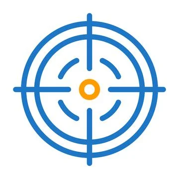 Target icon solid gradient purple pink colour military symbol perfect. Illustrazione stock