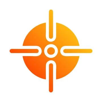 Target icon solid gradient red style military illustration vector army elem.. イラスト素材