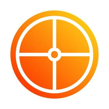 Target icon solid gradient red style military illustration vector army elem.. Illustrazione stock