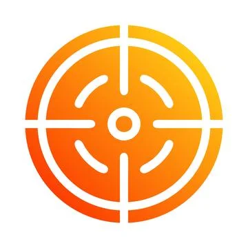 Target icon solid gradient red style military illustration vector army elem.. Stock Illustration