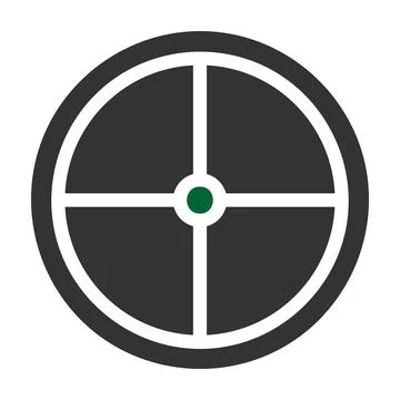 Target icon solid grey green colour military symbol perfect. Stock Illustration