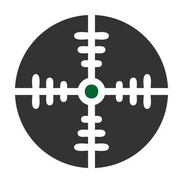 Target icon solid grey green colour military symbol perfect. Stock Illustration