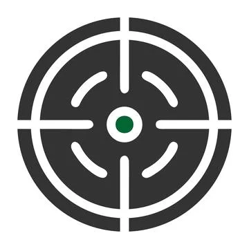 Target icon solid grey green colour military symbol perfect. Stock Illustration