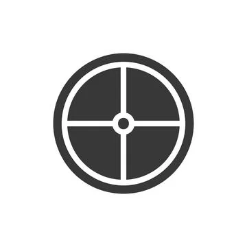 Target icon solid grey military illustration Stock Illustration