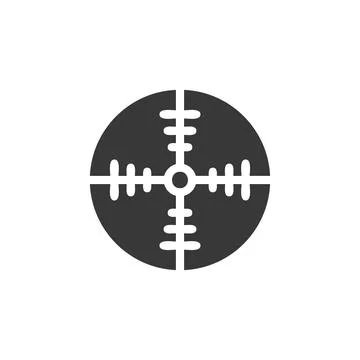 Target icon solid grey military illustration Stock Illustration