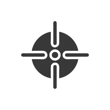 Target icon solid grey military illustration Stock Illustration