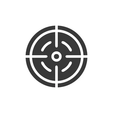 Target icon solid grey military illustration イラスト素材