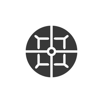 Target icon solid grey military illustration Stock Illustration