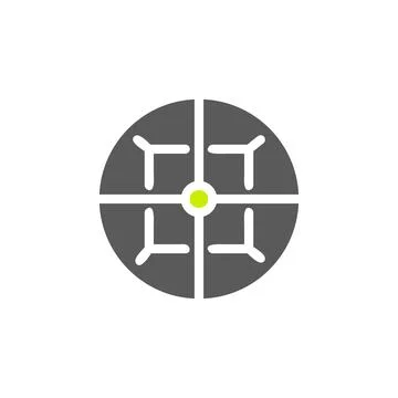Target icon solid grey vibrant green colour military symbol perfect. イラスト素材