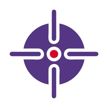 Target icon solid red purple style military illustration vector army elemen.. Stock Illustration