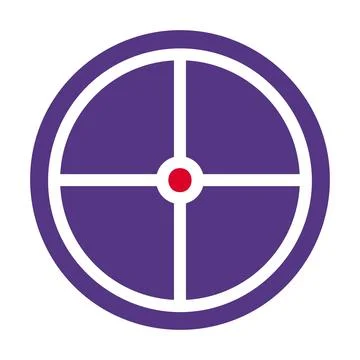 Target icon solid red purple style military illustration vector army elemen.. Stock Illustration