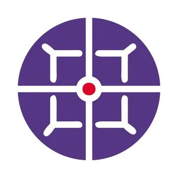 Target icon solid red purple style military illustration vector army elemen.. Stock Illustration