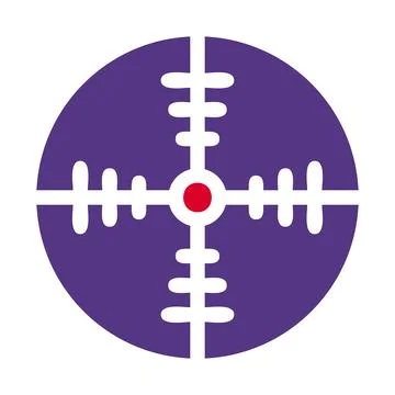Target icon solid red purple style military illustration vector army elemen.. イラスト素材