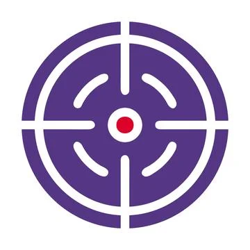 Target icon solid red purple style military illustration vector army elemen.. Stock Illustration
