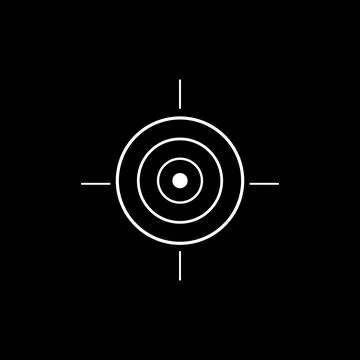 Target Icon Symbol  Minimalist Vector Design Stock Illustration