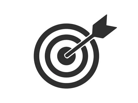 Target icon. Symbols for websites, computers icon vector Illustrazione stock