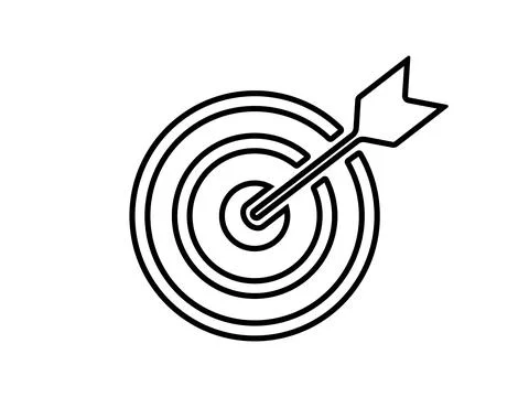 Target icon. Symbols for websites, computers icon vector Illustrazione stock