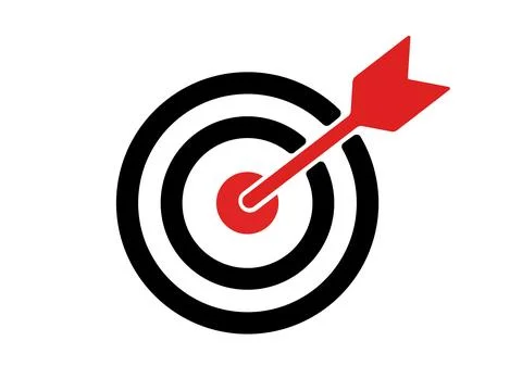 Target icon. Symbols for websites, computers icon vector Illustrazione stock
